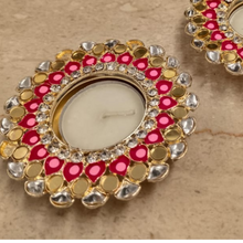 Load image into Gallery viewer, Kundan Diyas | Set of 2
