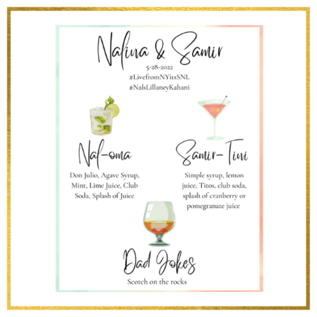 Signature Drinks Signs