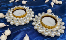 Load image into Gallery viewer, Flat Pearl Diyas - Set of 2
