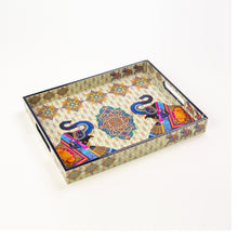 Load image into Gallery viewer, Lacquer Tray Medium Double Hathi
