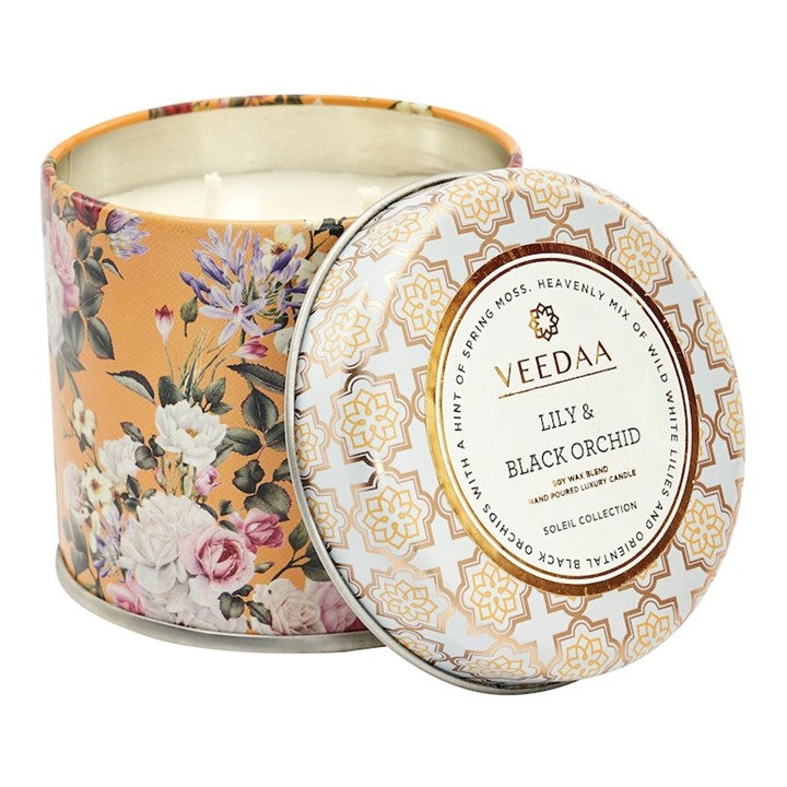 Lily & Black Orchid Mason Tin Candle