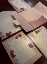 Load image into Gallery viewer, Vintage Florals &amp; Gilded Charm Invitations
