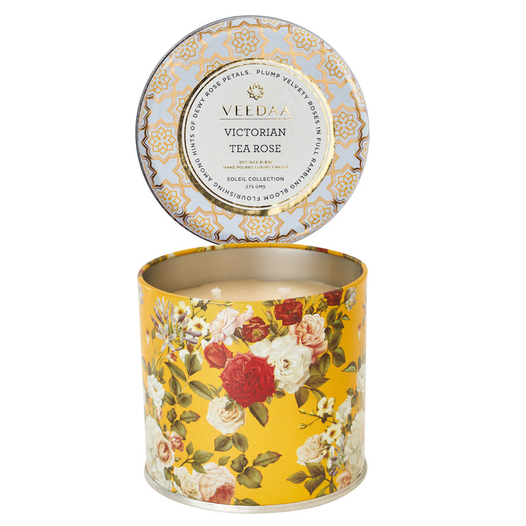 Victorian Tea Rose Mason Tin Candle