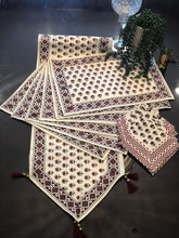 Load image into Gallery viewer, Pink &amp; White Floral Table Runner, Mats &amp; Napkins
