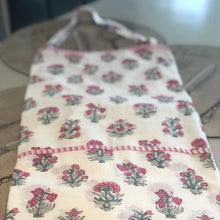 Load image into Gallery viewer, Pink Floral Block Print Apron
